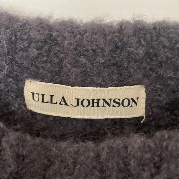 Ulla Johnson Dark Gray/Purple Crew Neck Alpaca Sweater Size M - Picture 2 of 4